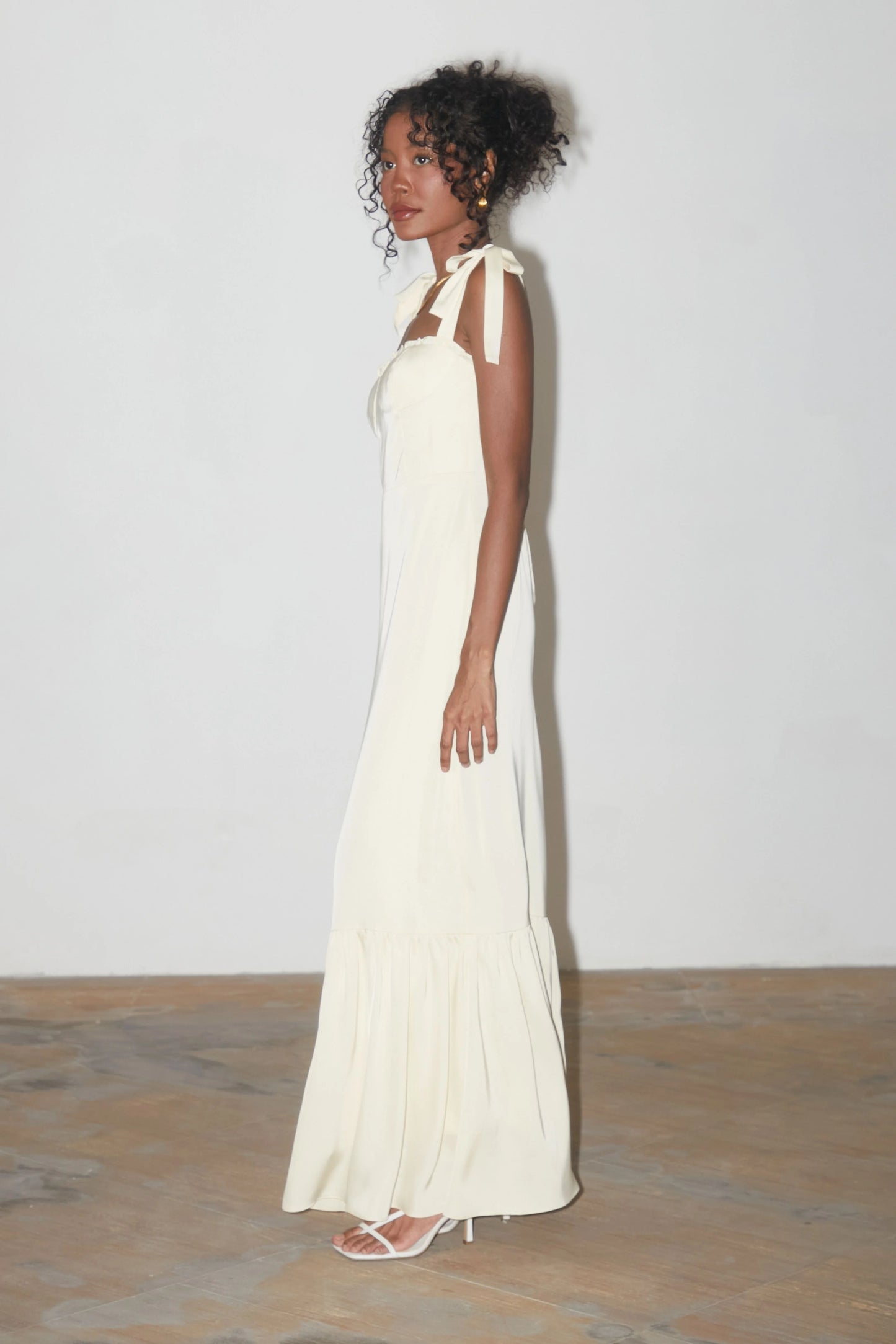 Clover Ruched Hem Dress - BUTTER YELLOW
