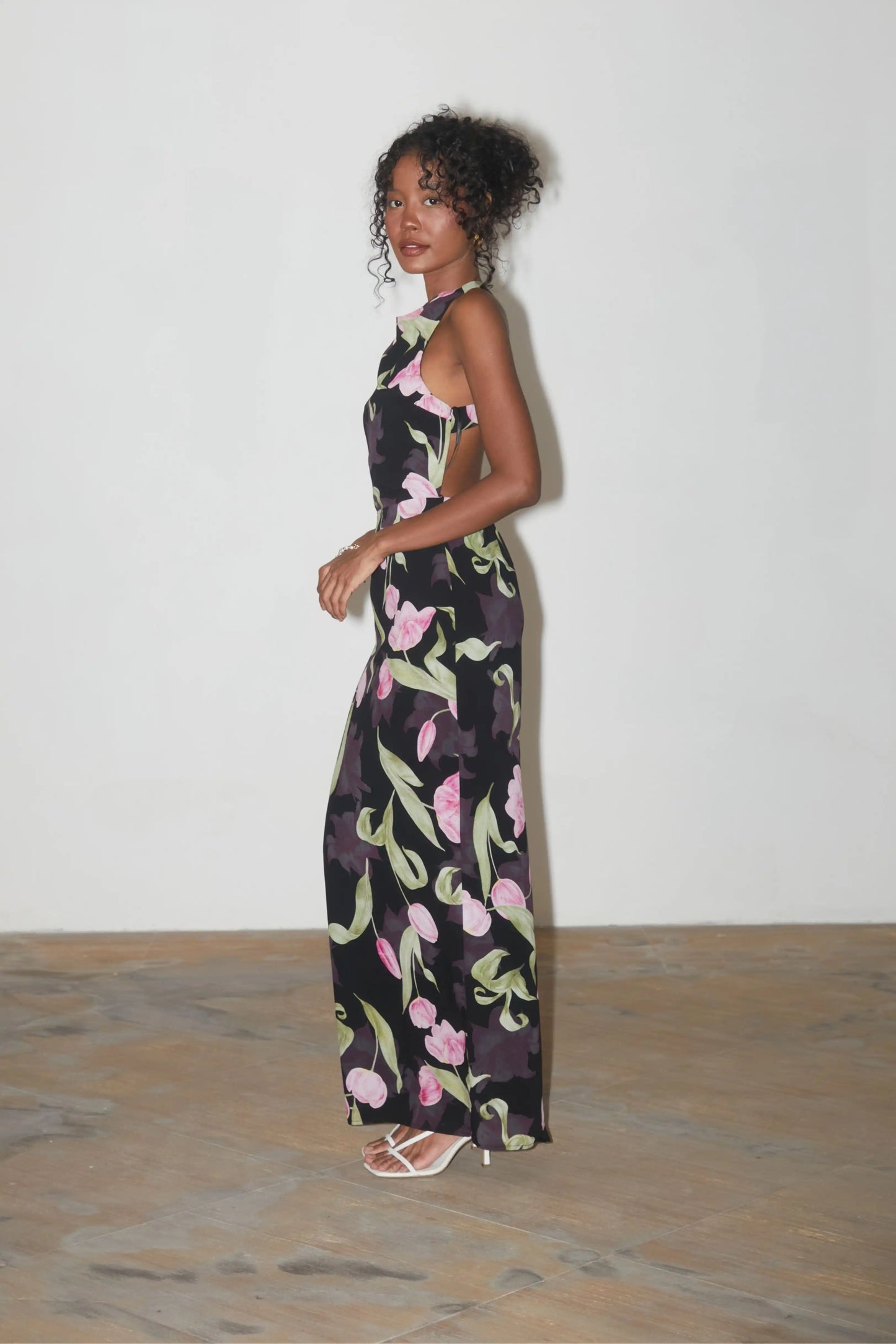 Aster Backless Halter Dress - AMARA