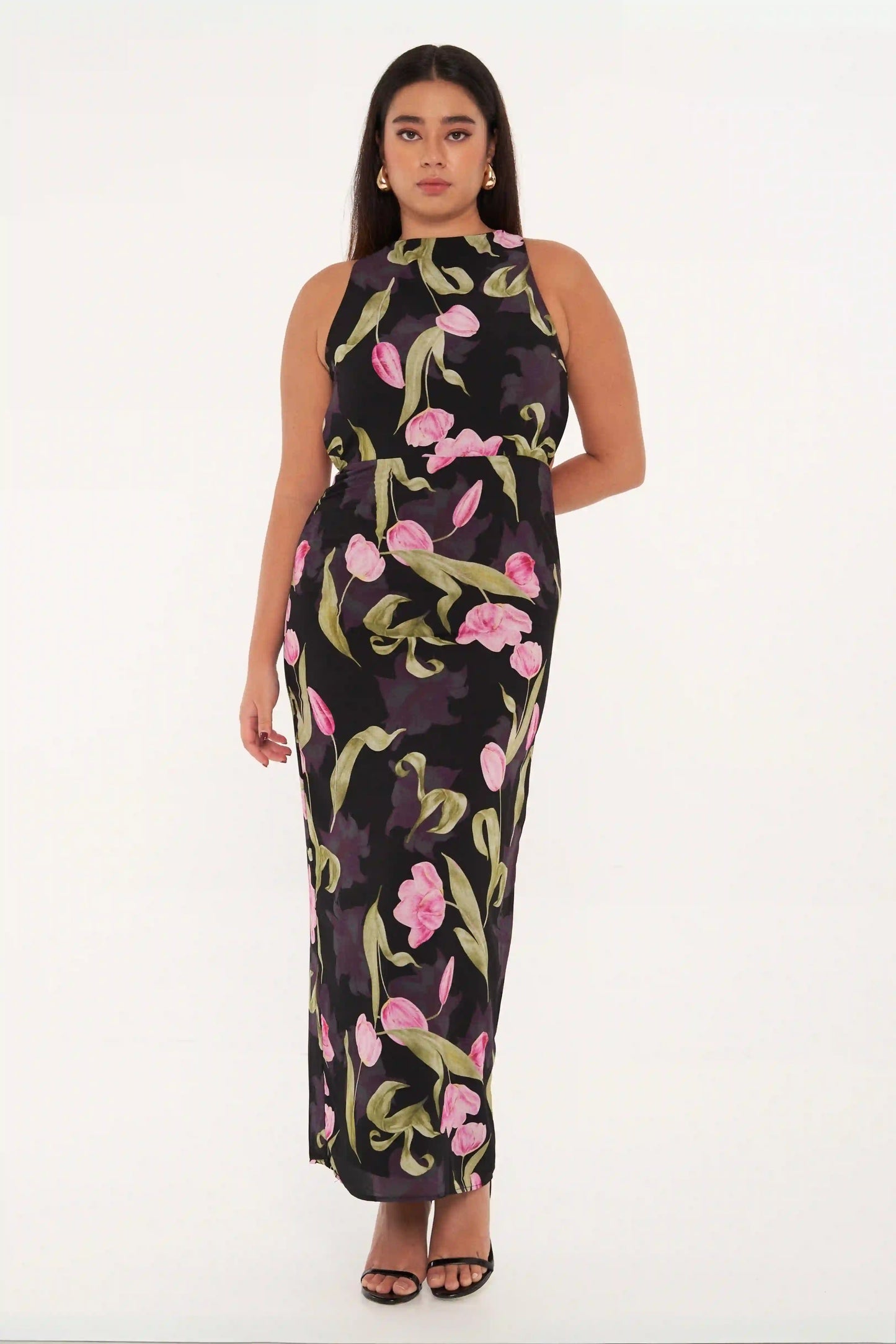 Aster Backless Halter Dress - AMARA