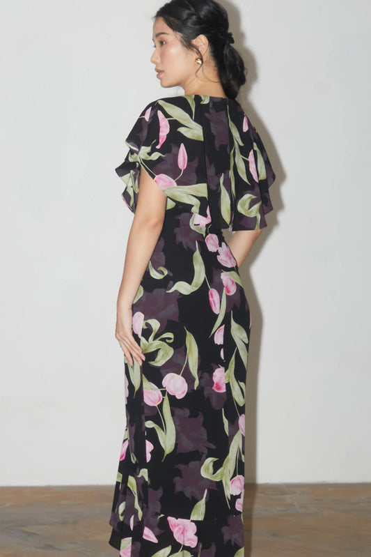 Iris Short Cape Dress - AMARA