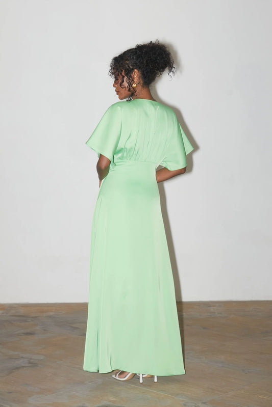 Primrose Short Sleeves Dress - AVOCADO