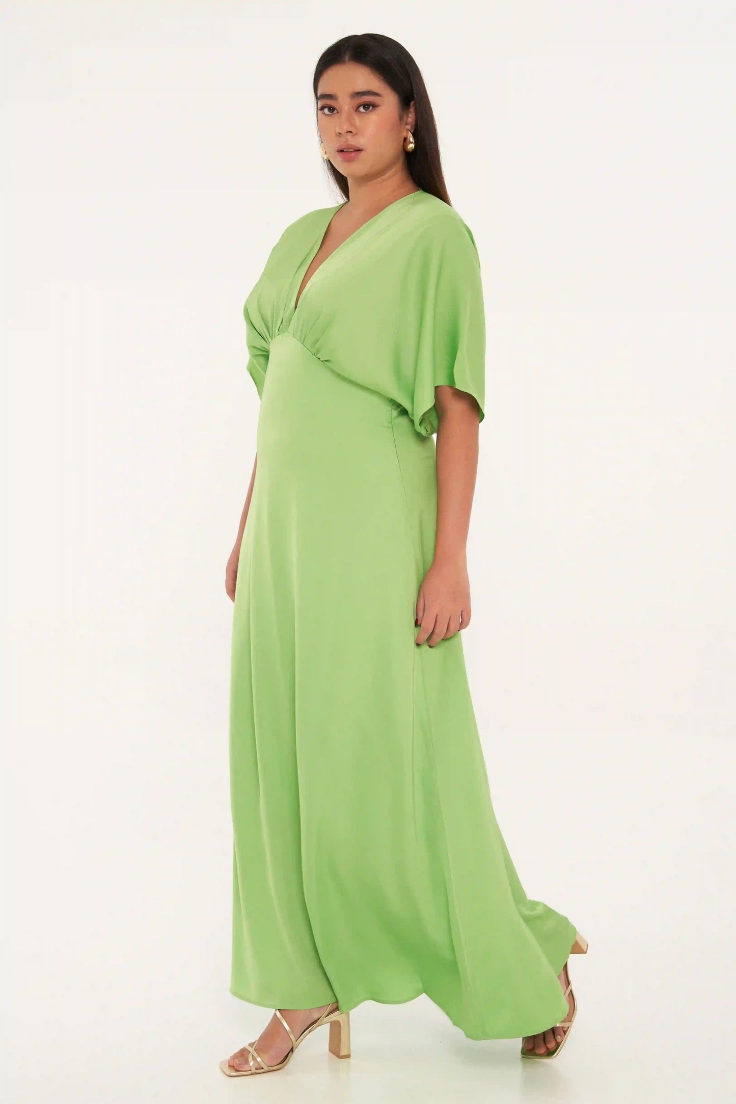 Primrose Short Sleeves Dress - AVOCADO