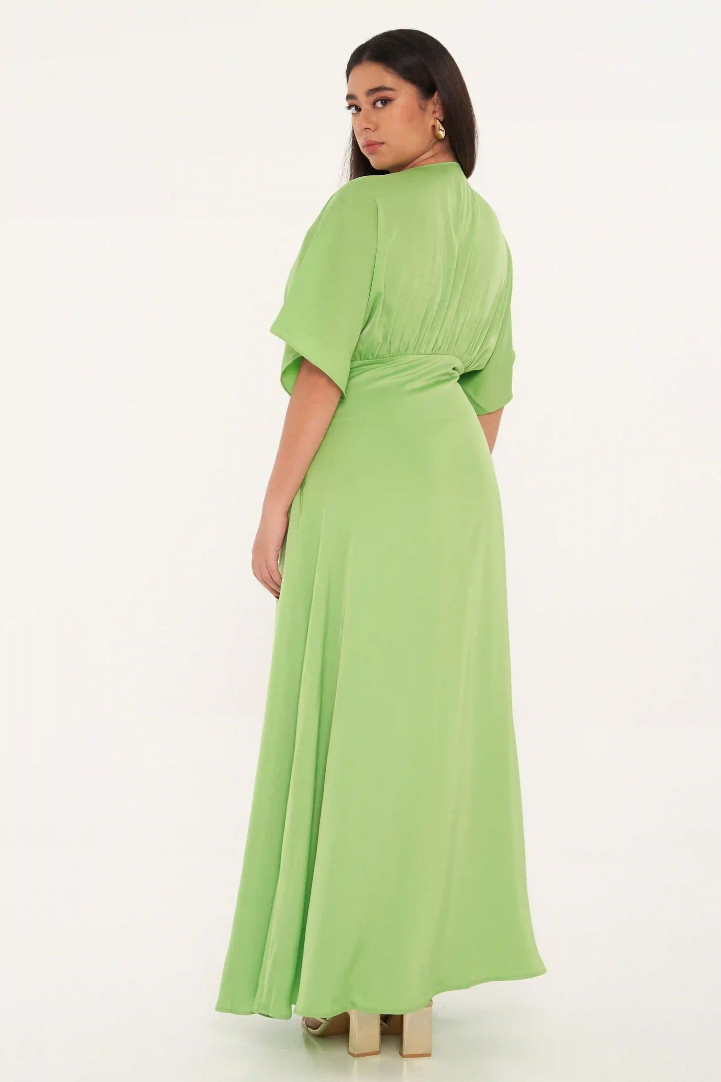 Primrose Short Sleeves Dress - AVOCADO