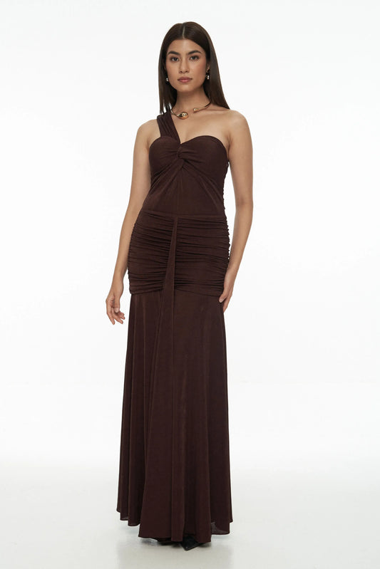Rhea Dress - Dark Brown