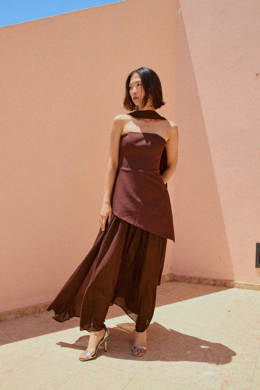 Sabine Dress - Dark Brown