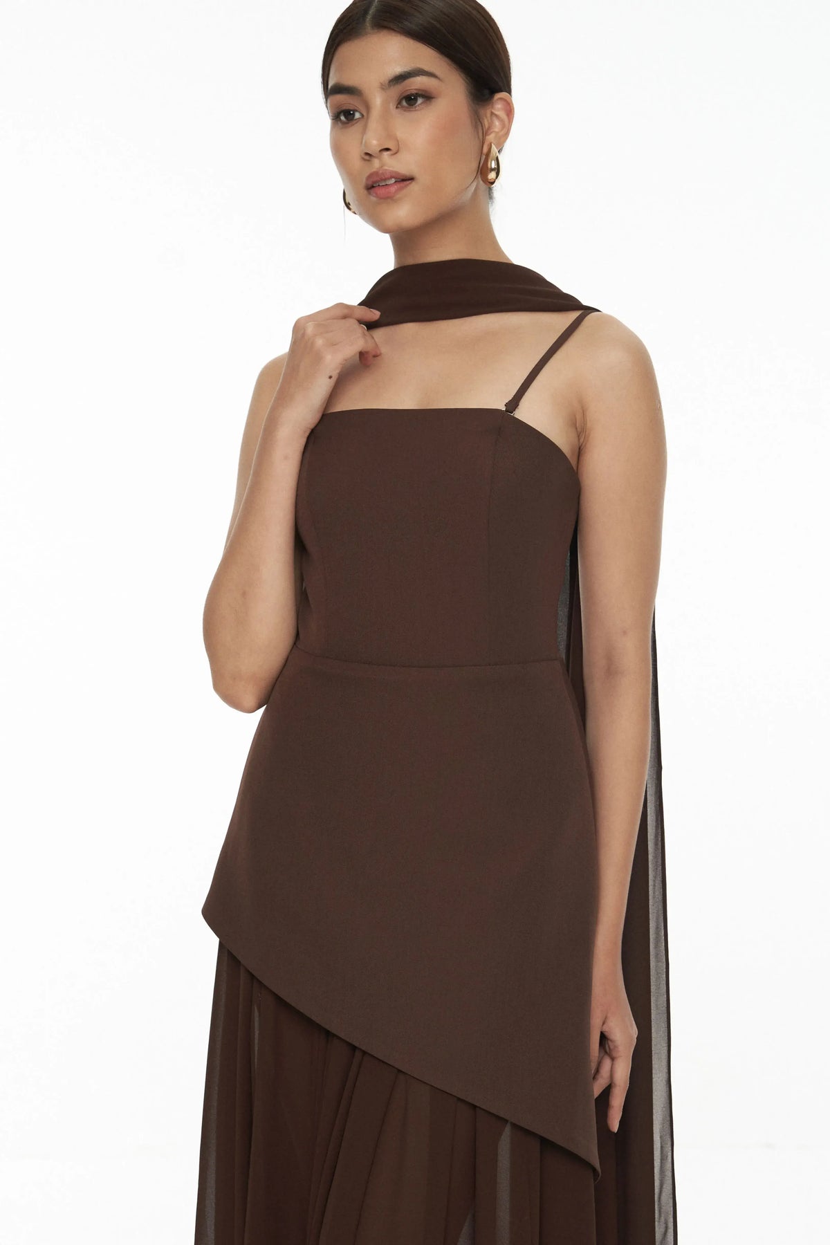 Sabine Dress - Dark Brown