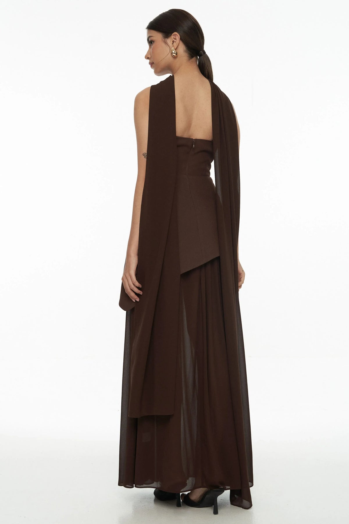 Sabine Dress - Dark Brown
