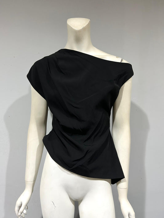 ASYMMETRICAL DRAPE TOP