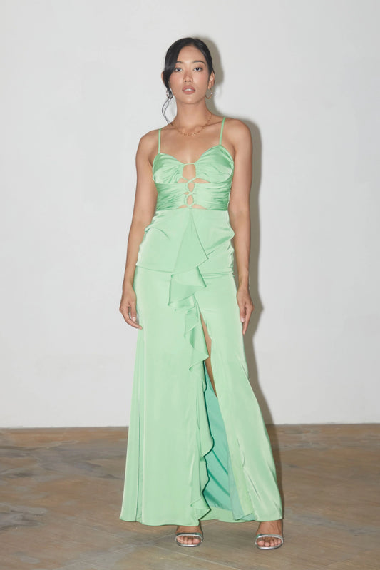 Rue Cut Out Dress - AVOCADO