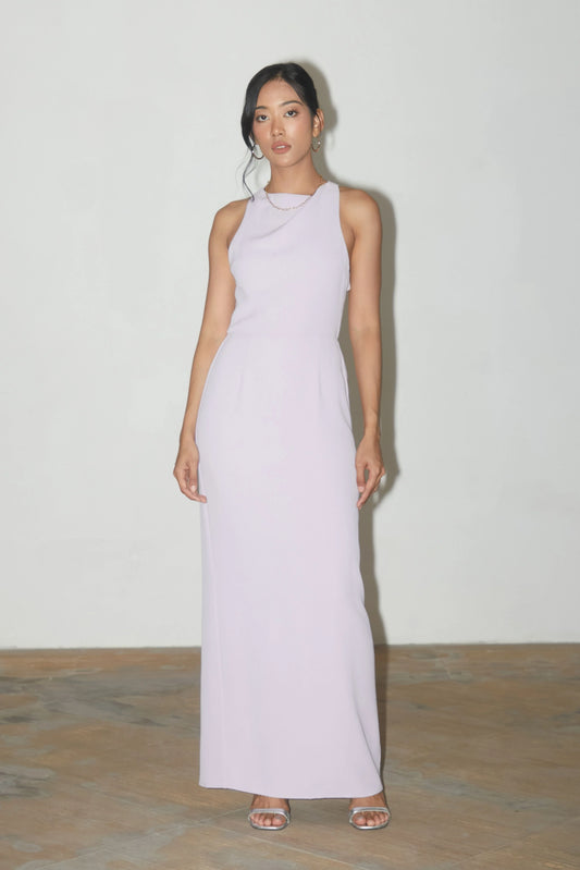 Aster Backless Halter Dress - LILAC