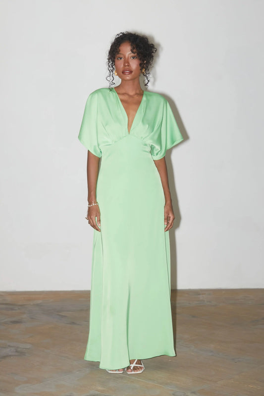 Primrose Short Sleeves Dress - AVOCADO